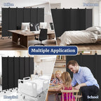 6 Panel Room Divider 6FT Tall Rolling Privacy