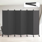 6 Panel Room Divider 6FT Tall Rolling Privacy