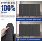 6 Panel Room Divider 6FT Tall Rolling Privacy