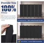 6 Panel Room Divider 6FT Tall Rolling Privacy
