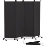 6 Panel Room Divider Folding Privacy Screen Freestanding