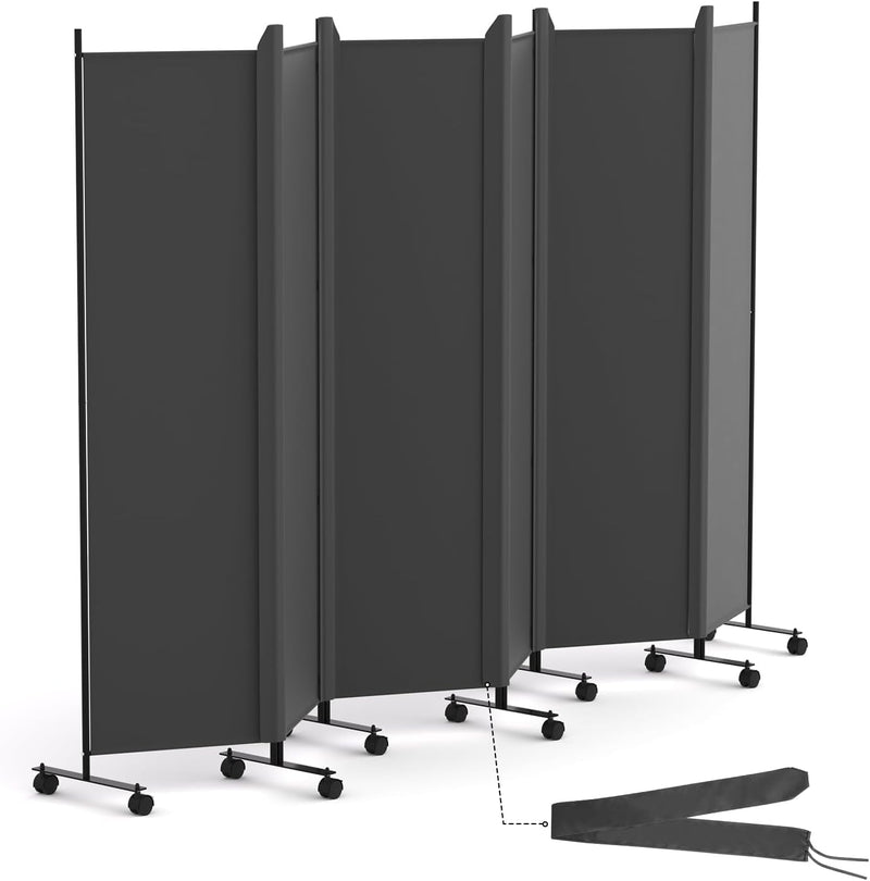 6 Panel Room Divider Folding Privacy Screen Freestanding