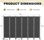 6 Panel Room Divider Folding Privacy Screen Freestanding