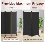 6 Panel Room Divider Folding Privacy Screen Freestanding