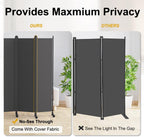 6 Panel Room Divider Folding Privacy Screen Freestanding