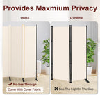 6 Panel Room Divider Folding Privacy Screen Freestanding