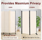 6 Panel Room Divider Folding Privacy Screen Freestanding