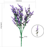 6 Pcs Artificial Lavender Flowers Decorative Plastic Plants