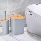 6 Pieces Bamboo Bathroom Accessories Set Luxury Accessory