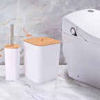 6 Pieces Bamboo Bathroom Accessories Set Luxury Accessory