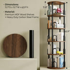 6-Shelf Rotating Bookcase