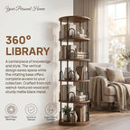 6-Shelf Rotating Bookcase