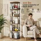 6-Shelf Rotating Bookcase