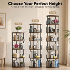 6-Shelf Rotating Bookcase