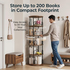 6-Shelf Rotating Bookcase
