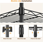 6-Shelf Storage Rack Unit with Height Adjustable Shelves