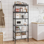 6-Shelf Storage Rack Unit with Height Adjustable Shelves