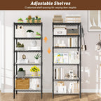 6-Shelf Storage Rack Unit with Height Adjustable Shelves