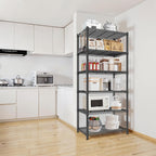6-Shelf Storage Rack Unit with Height Adjustable Shelves