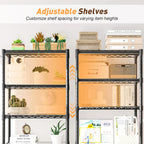6-Shelf Storage Rack Unit with Height Adjustable Shelves
