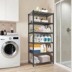 6-Shelf Storage Rack Unit with Height Adjustable Shelves