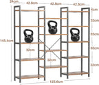 6-Tier Book Shelf Industrial Bookcase Shelving 3