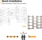 6-Tier Book Shelf Industrial Bookcase Shelving 3