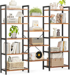 6-Tier Book Shelf Industrial Bookcase Shelving 3