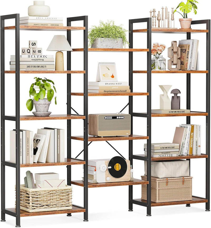 6-Tier Book Shelf Industrial Bookcase Shelving 3