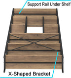 6 Tier Bookcase Modern Large Wide Book Shelf