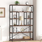 6 Tier Bookcase Modern Large Wide Book Shelf