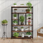 6 Tier Bookcase Modern Large Wide Book Shelf