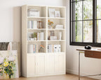 6-Tier Bookcase with Doors Storage Cabinet 176.4CM