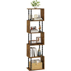 6-Tier Bookshelf S-Shaped Shelving Unit