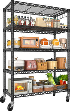 6-Tier Heavy Duty Metal Shelving with Wheels