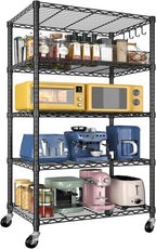 6-Tier Heavy Duty Metal Shelving with Wheels