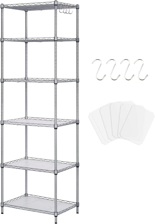6-Tier Metal Shelving Unit Wire Kitchen Storage
