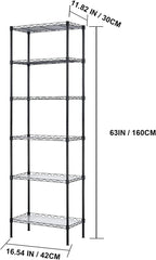 6-Tier Metal Shelving Unit Wire Kitchen Storage