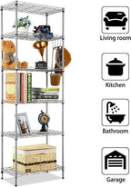 6-Tier Metal Shelving Unit Wire Kitchen Storage