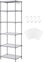 6-Tier Metal Shelving Unit Wire Kitchen Storage Units