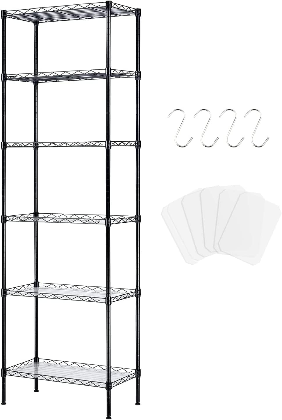 6-Tier Metal Shelving Unit Wire Kitchen Storage Units