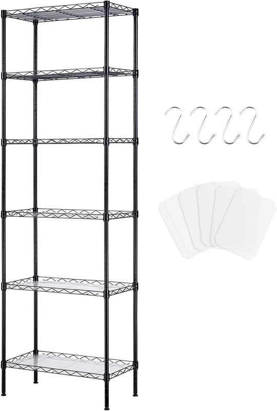 6-Tier Metal Shelving Unit Wire Kitchen Storage Units