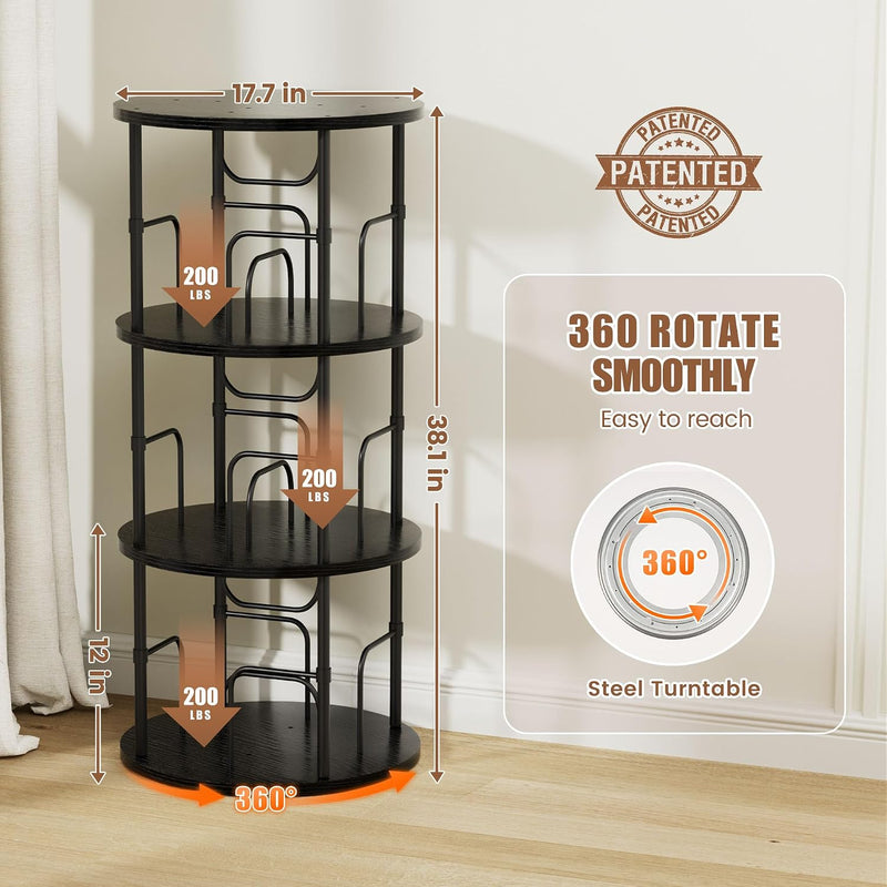 6 Tier Rotating Bookshelf 360° Corner