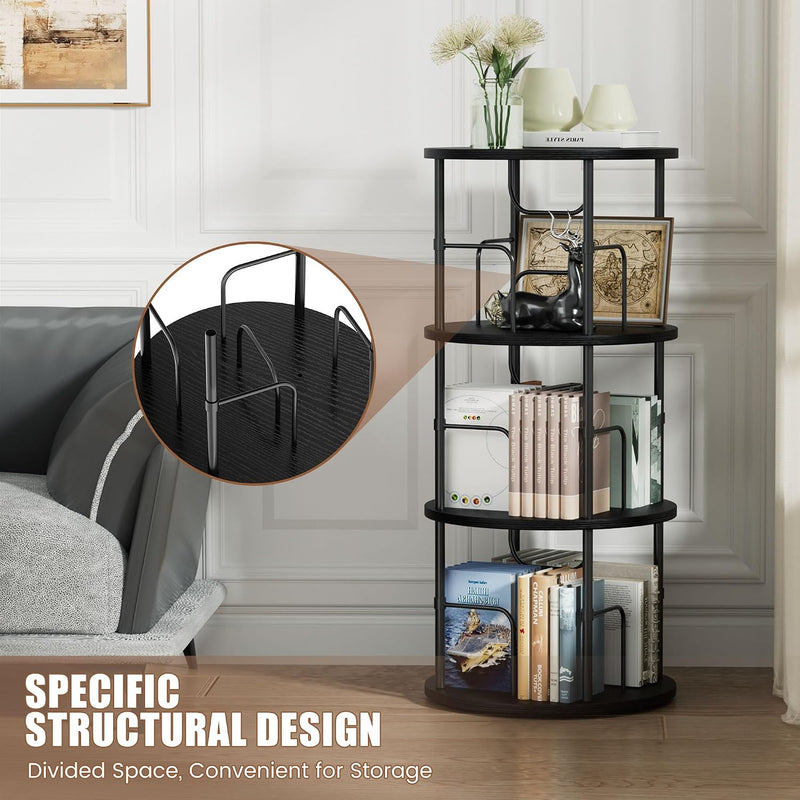 6 Tier Rotating Bookshelf 360° Corner