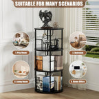 6 Tier Rotating Bookshelf 360° Corner