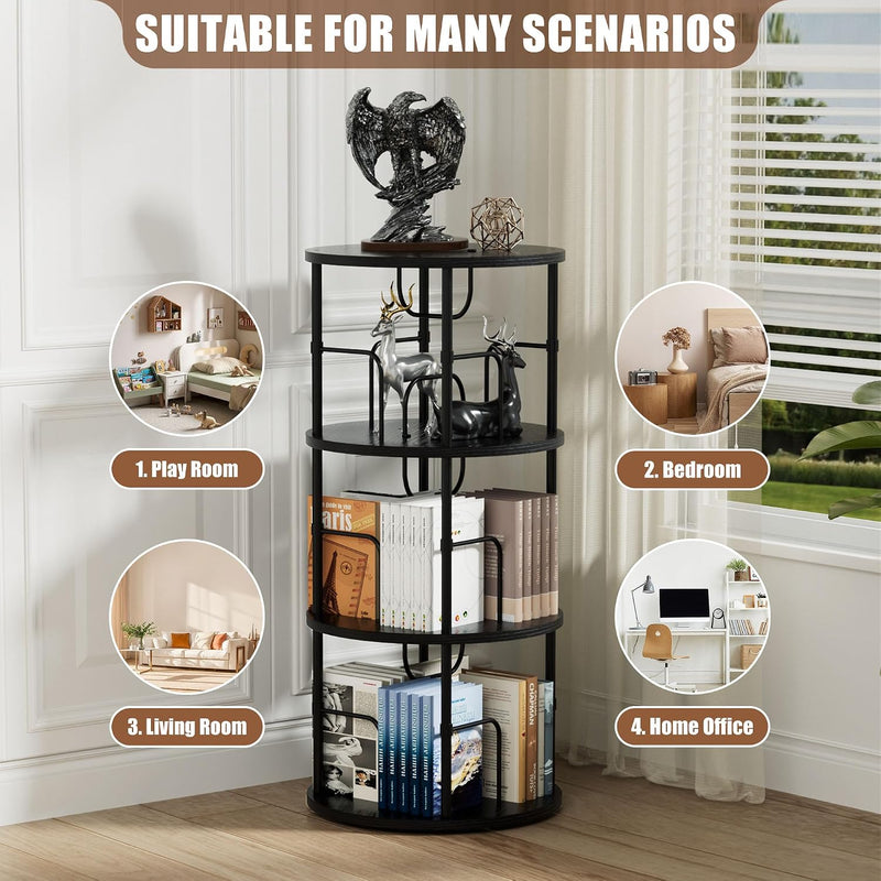 6 Tier Rotating Bookshelf 360° Corner