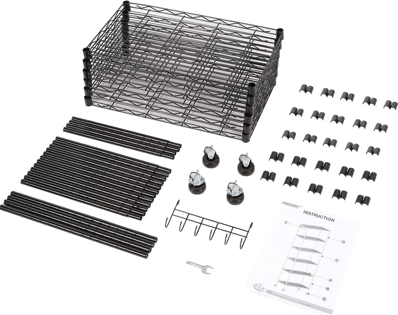6-Tier Wire Shelving Unit with Wheels