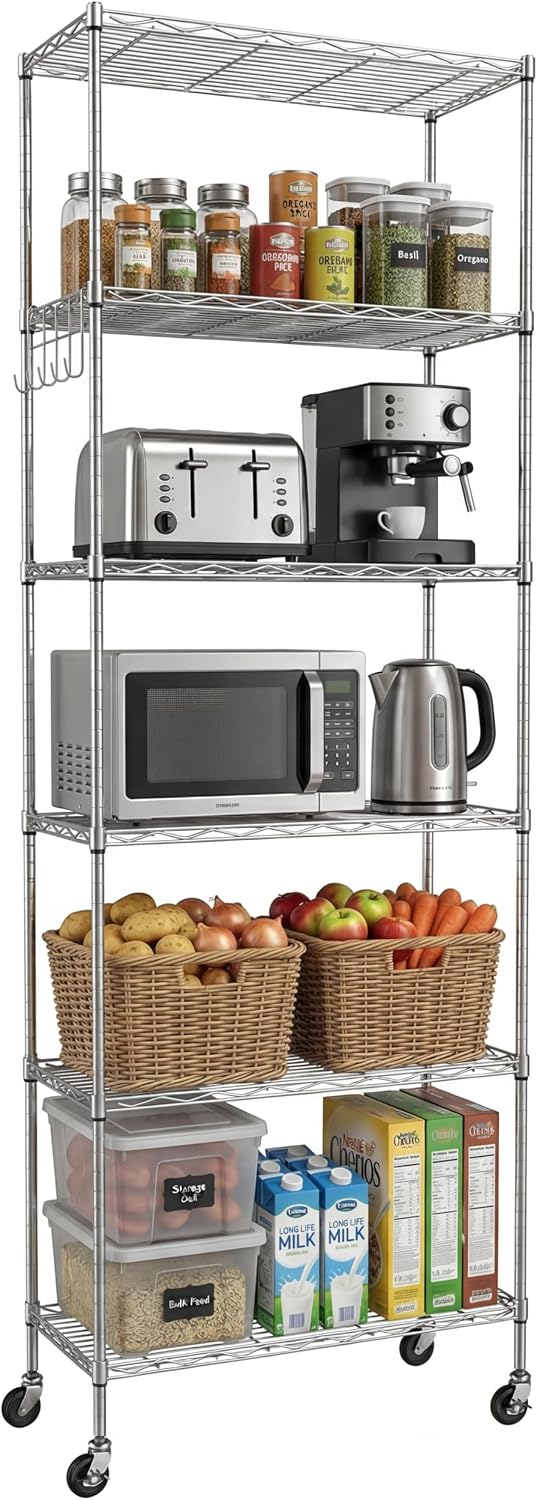 6-Tier Wire Shelving Unit