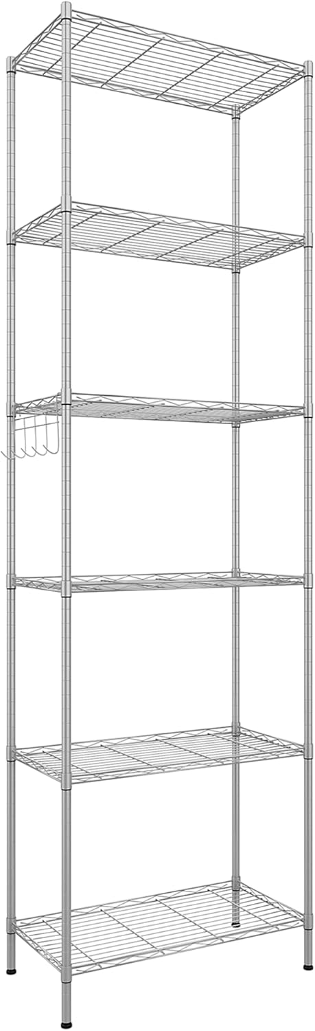 6-Tier Wire Shelving Unit Free Standing Shelf Storage