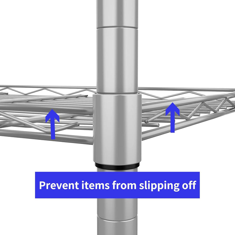 6-Tier Wire Shelving Unit Free Standing Shelf Storage